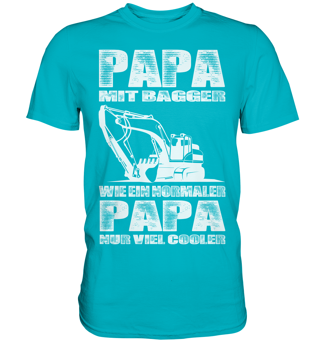 Papa Mit Bagger Baggerfahrer Vatertag Bester Baggerfahrer - Premium Shirt - Bild 14 von 14