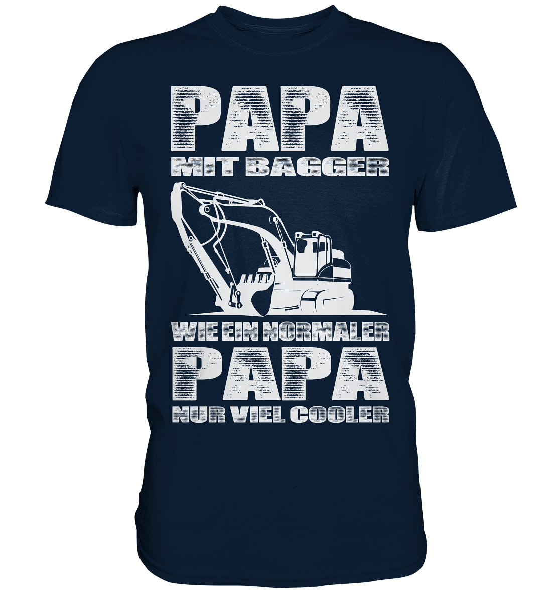 Papa Mit Bagger Baggerfahrer Vatertag Bester Baggerfahrer - Premium Shirt - Bild 6 von 14