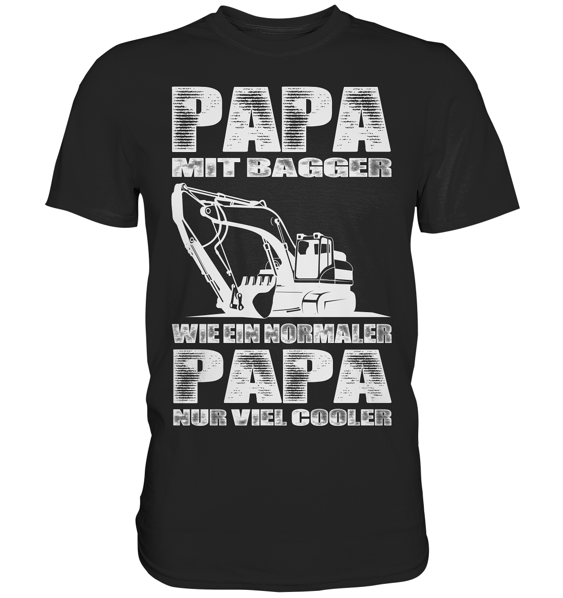 Papa Mit Bagger Baggerfahrer Vatertag Bester Baggerfahrer - Premium Shirt - Bild 2 von 14