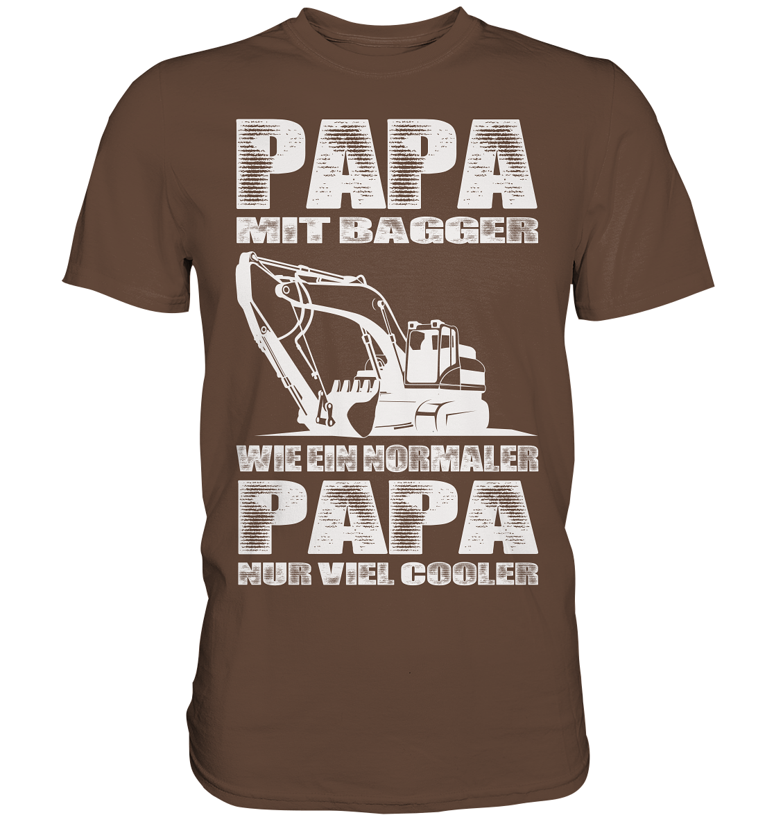 Papa Mit Bagger Baggerfahrer Vatertag Bester Baggerfahrer - Premium Shirt - Bild 3 von 14