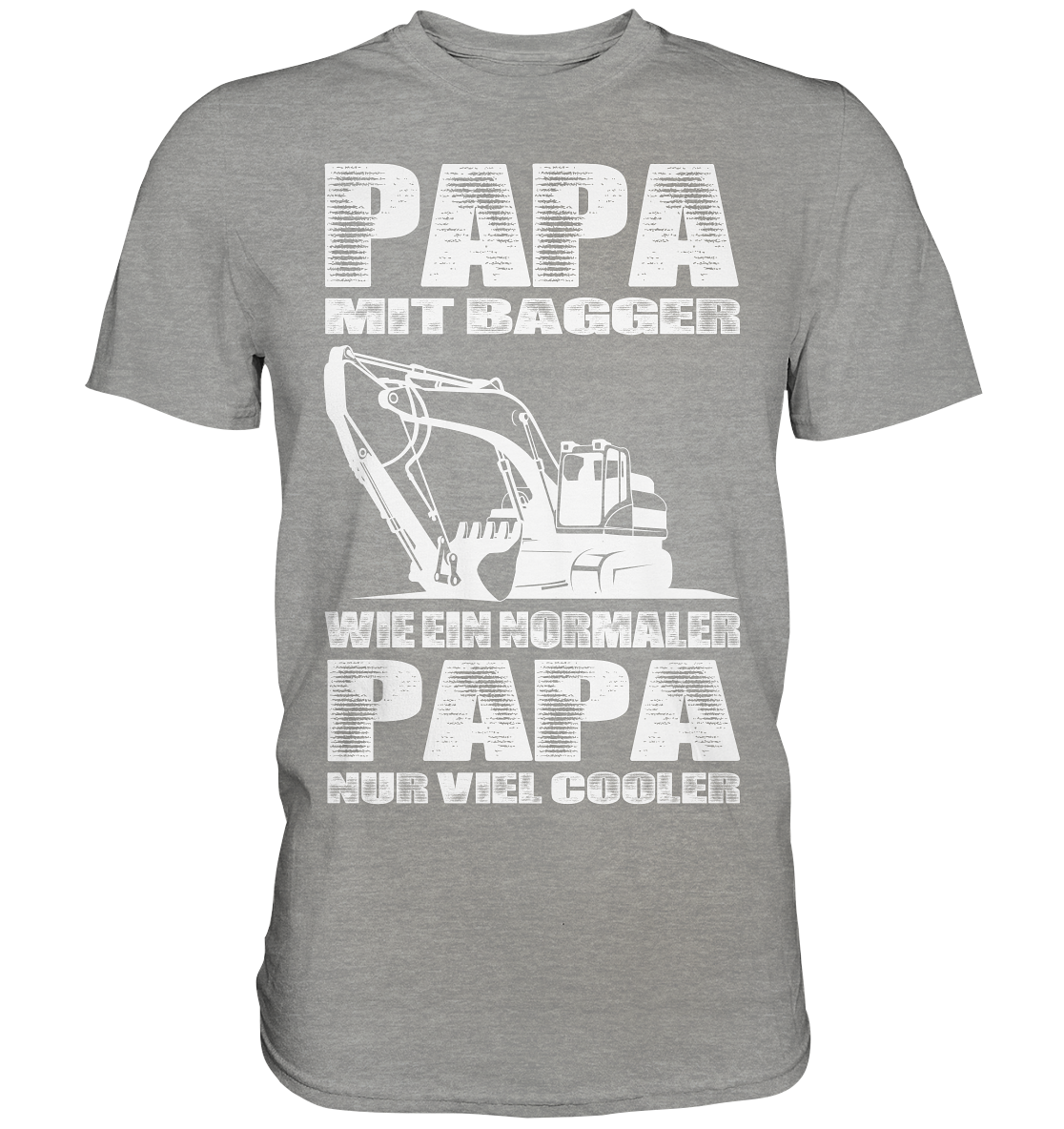 Papa Mit Bagger Baggerfahrer Vatertag Bester Baggerfahrer - Premium Shirt - Bild 12 von 14
