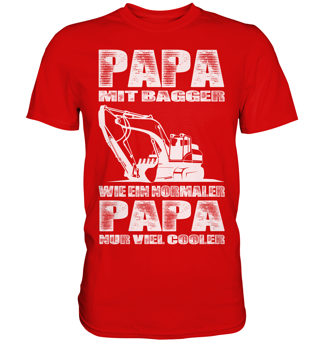 Papa Mit Bagger Baggerfahrer Vatertag Bester Baggerfahrer - Premium Shirt - Bild 8 von 14