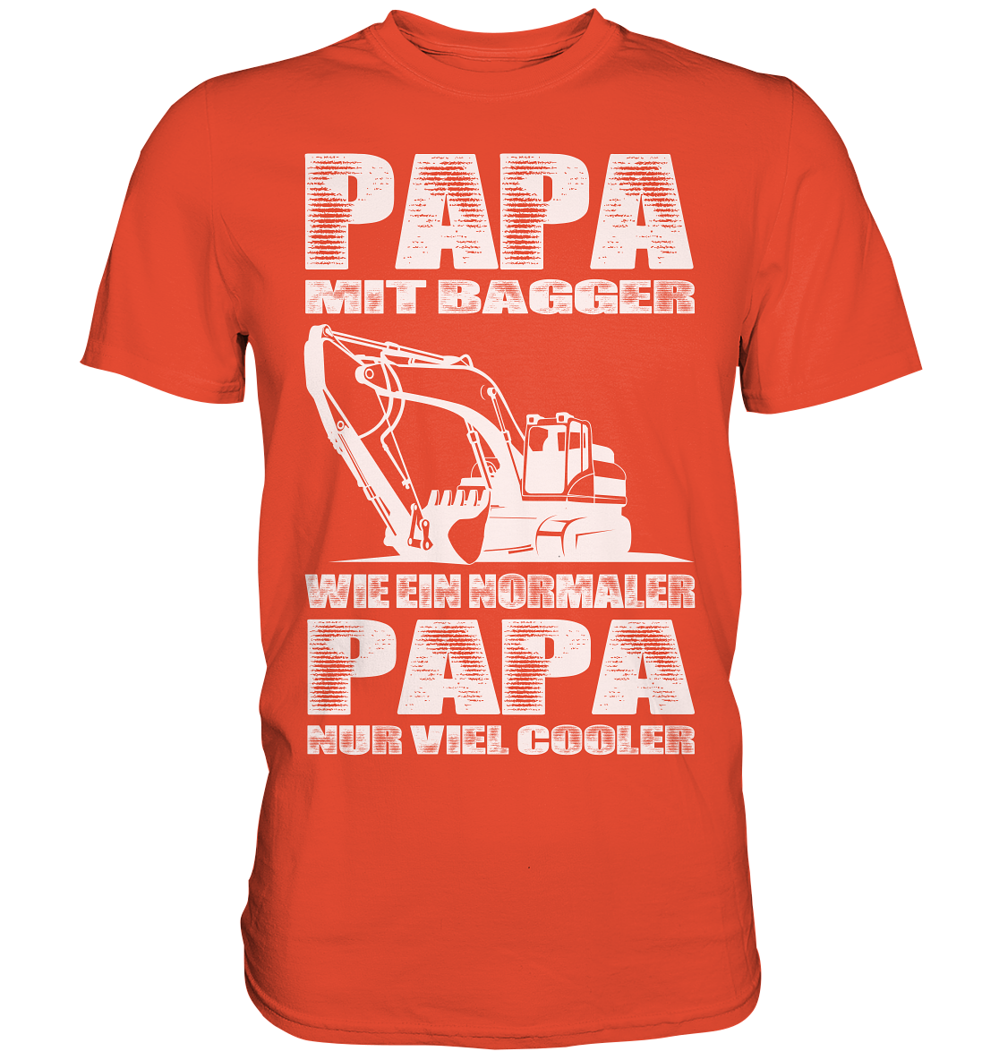 Papa Mit Bagger Baggerfahrer Vatertag Bester Baggerfahrer - Premium Shirt - Bild 13 von 14