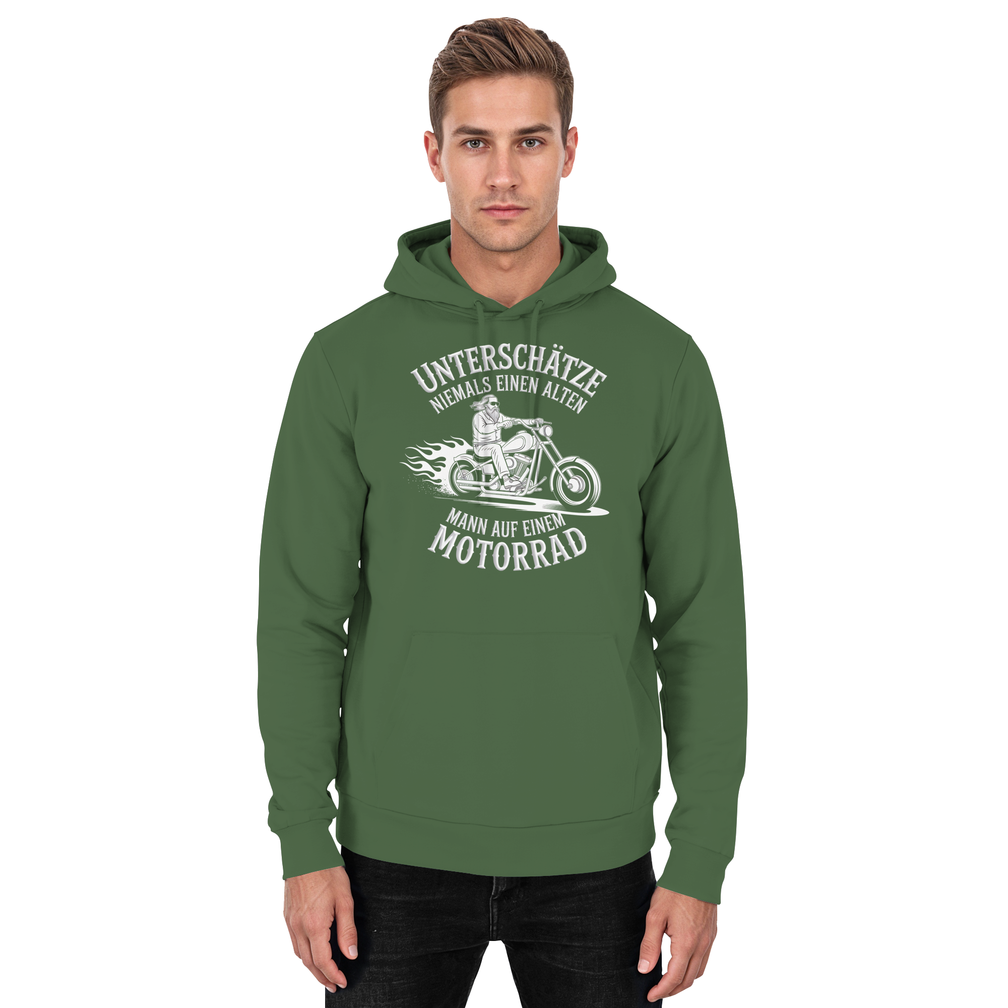Unterschätze niemals einen alten Mann a.e. Motorrad - Hoodie / Kapuzenpullover - Picture 7 of 10