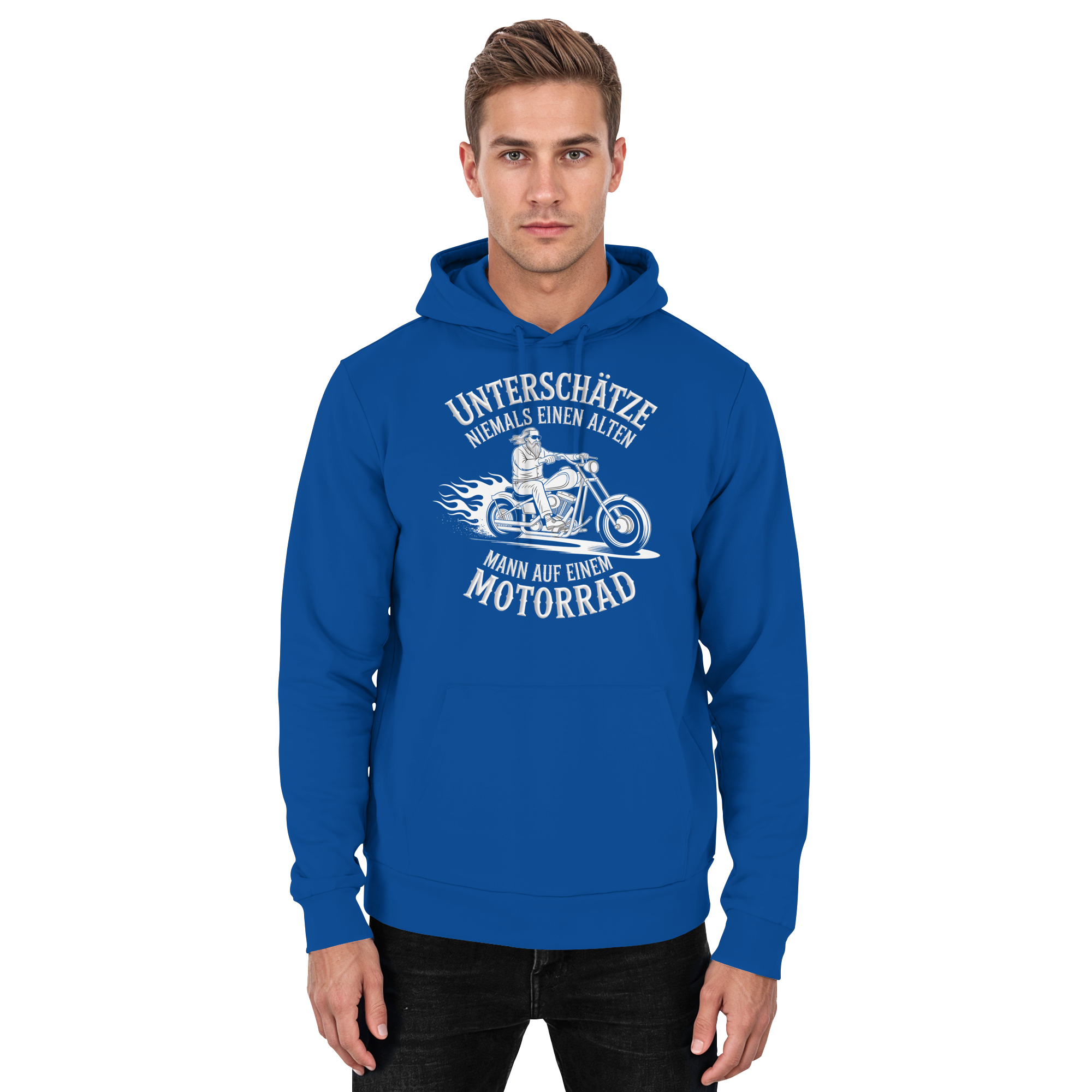 Unterschätze niemals einen alten Mann a.e. Motorrad - Hoodie / Kapuzenpullover - Picture 10 of 10