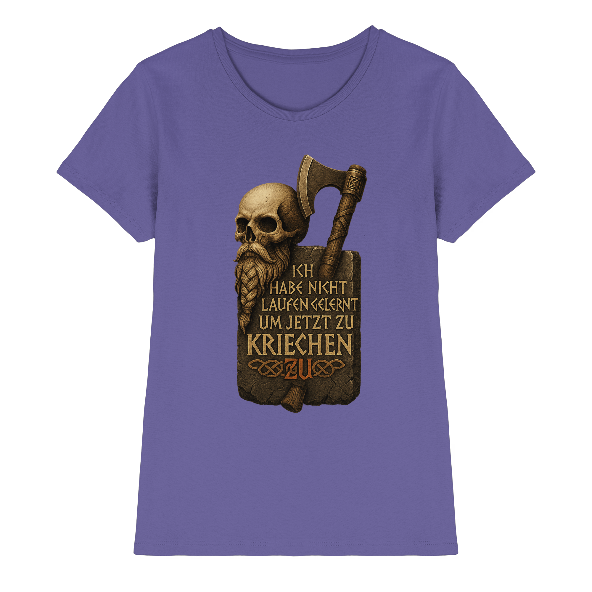 Niemals kriechen - Damen T-Shirt | Vikings frei & wild Motorrad-Fahrer - Picture 7 of 13