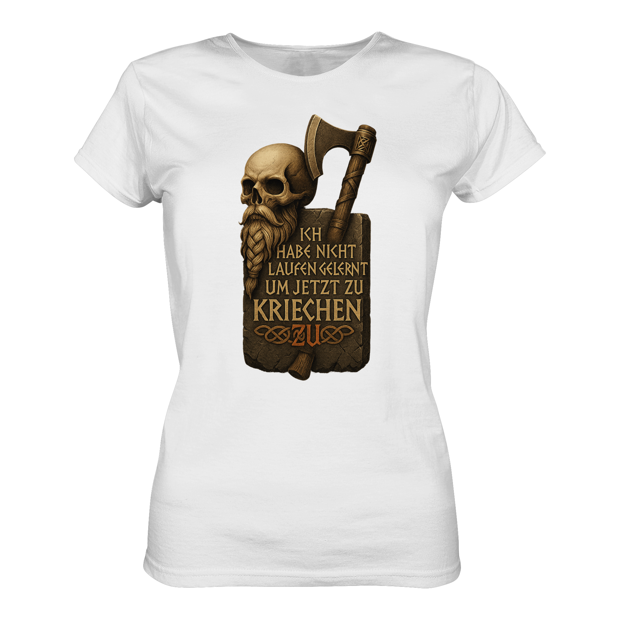 Niemals kriechen - Damen T-Shirt | Vikings frei & wild Motorrad-Fahrer - Picture 12 of 13