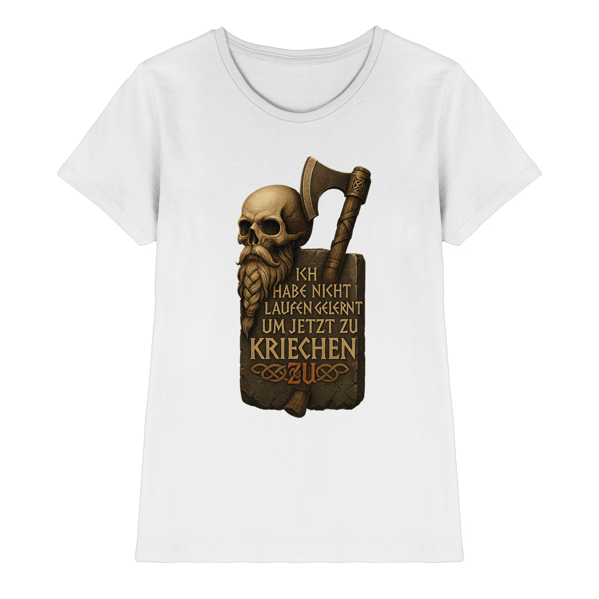 Niemals kriechen - Damen T-Shirt | Vikings frei & wild Motorrad-Fahrer - Picture 13 of 13