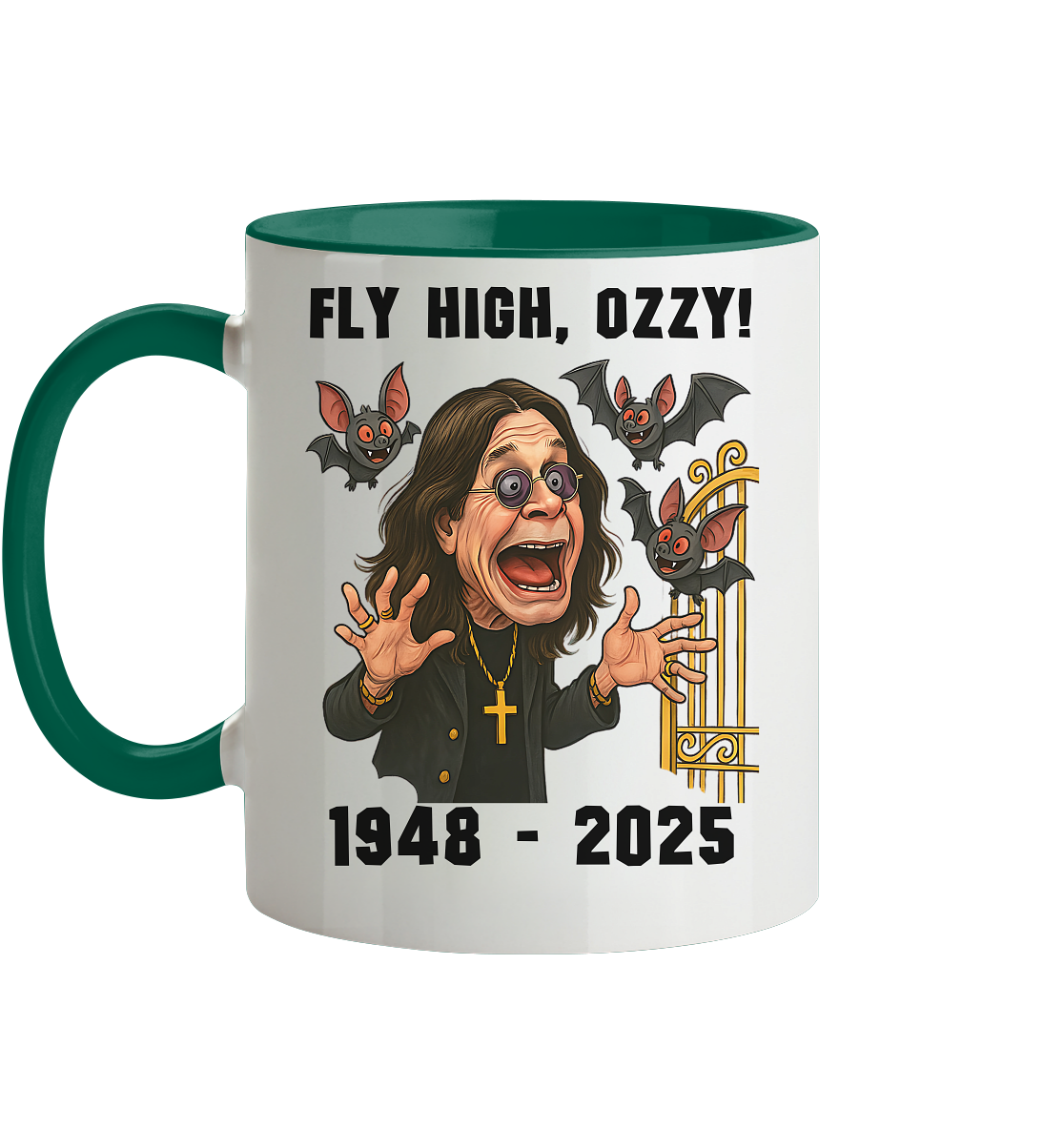 Ozzy Osbourne - Tasse,No Shirt, Black Sabbath Kaffeebecher Fly High Ozzy - Picture 11 of 25