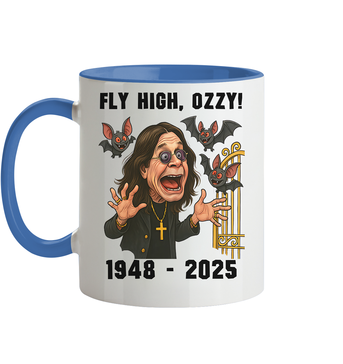 Ozzy Osbourne - Tasse,No Shirt, Black Sabbath Kaffeebecher Fly High Ozzy - Picture 9 of 25