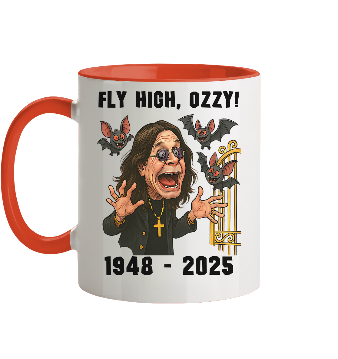 Ozzy Osbourne - Tasse,No Shirt, Black Sabbath Kaffeebecher Fly High Ozzy - Picture 23 of 25