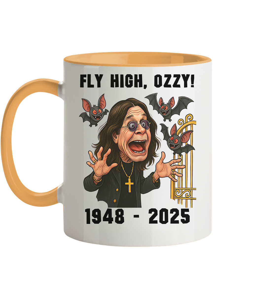 Ozzy Osbourne - Tasse,No Shirt, Black Sabbath Kaffeebecher Fly High Ozzy - Picture 13 of 25