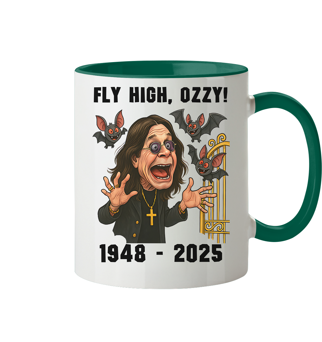 Ozzy Osbourne - Tasse,No Shirt, Black Sabbath Kaffeebecher Fly High Ozzy - Picture 10 of 25