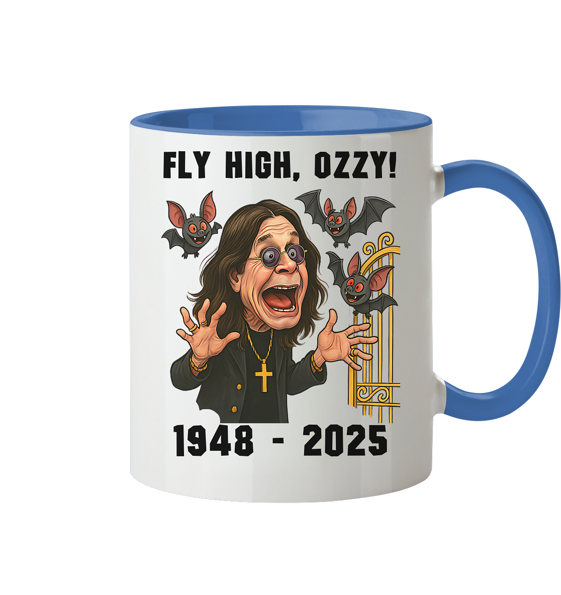 Ozzy Osbourne - Tasse,No Shirt, Black Sabbath Kaffeebecher Fly High Ozzy - Picture 8 of 25