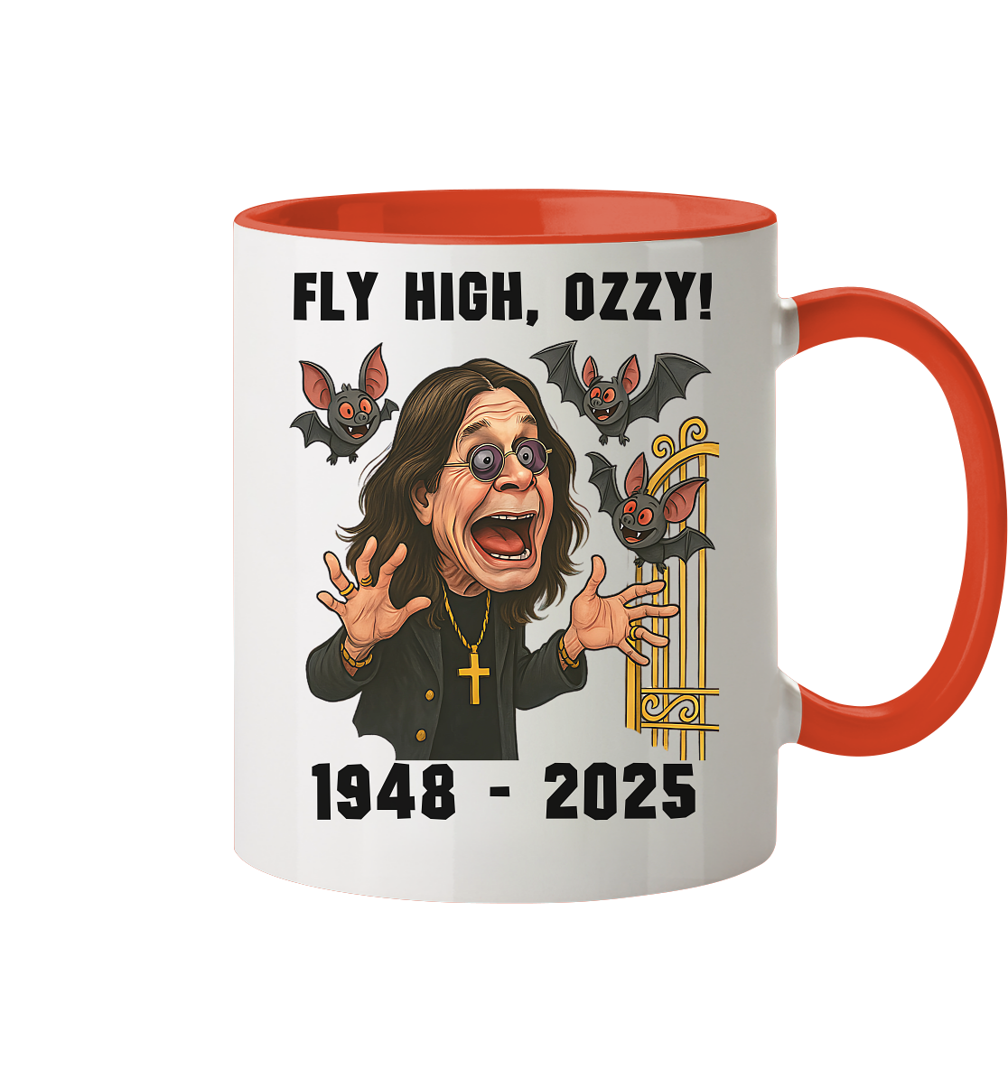 Ozzy Osbourne - Tasse,No Shirt, Black Sabbath Kaffeebecher Fly High Ozzy - Picture 22 of 25