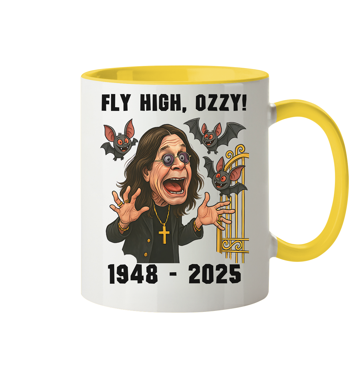 Ozzy Osbourne - Tasse,No Shirt, Black Sabbath Kaffeebecher Fly High Ozzy - Picture 16 of 25