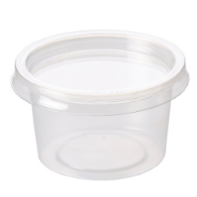 Disposable rPet Portion Pots & lids 100% recyclable Disposable rPet Portion Pots & lids 100% recyclable