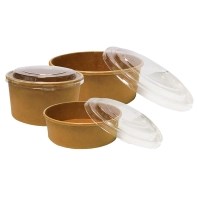 These bowls are safe and convenient takeaway packaging that can be bespoke printed.
