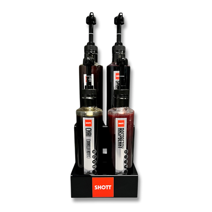 SHOTT 4 Bottle Perspex Counter Stand SHOTT 4 Bottle Perspex Counter Stand