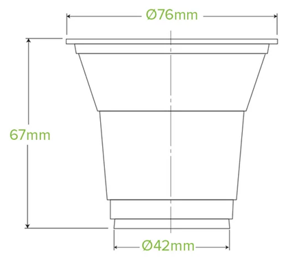 5oz/150ml - 76mm Dia Cup Cold PLA Printed BioCup 5oz/150ml - 76mm Dia Cup Cold PLA Printed BioCup