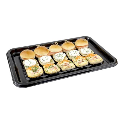 Medium Rectangular Black Platter 35x24cm | Select Catering Solutions Ltd Medium Rectangular Black Platter 35x24cm | Select Catering Solutions Ltd
