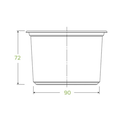 16oz/500ml Bioplastic Deli Container Tub Pot 16oz/500ml Bioplastic Deli Container Tub Pot