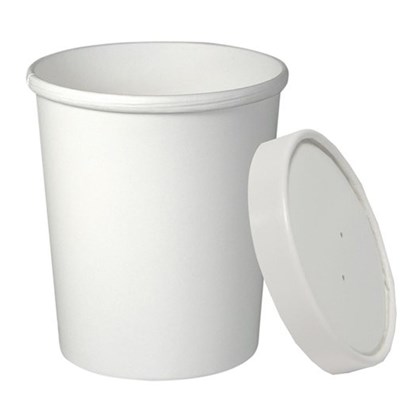 16oz White Hot Food Container & lids | Select Catering Solutions Ltd