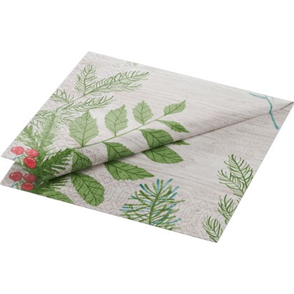33cm 3ply Winter Greenery Napkins 33cm 3ply Winter Greenery Napkins