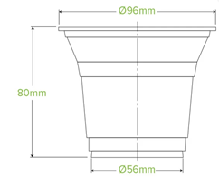 10oz/300ml - 96mm Dia Cup Cold PLA Printed BioCup