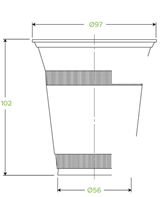 16oz/500ml - 96mm Dia Cup Cold PLA Printed BioCup