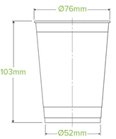 9oz/280ml - 76mm Dia Cup Cold PLA Printed BioCup