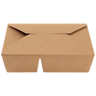 Kraft Two Compartment Box Medium Kraft Two Compartment Box Medium