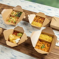 Kraft Two Compartment Box Medium Kraft Two Compartment Box Medium