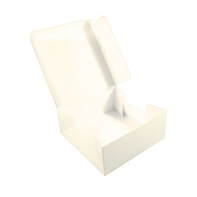 White 6x6x3" Cake Box 4pt Glued With Locking Tabs 2 White 6x6x3" Cake Box 4pt Glued With Locking Tabs