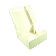 White 6x6x3" Cake Box 4pt Glued With Locking Tabs 2 White 6x6x3" Cake Box 4pt Glued With Locking Tabs