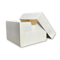 Wedding Cake Box White and Lid 10x10x6" Wedding Cake Box White 9x9x6"