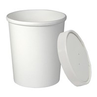 16oz White Hot Food Container & lids