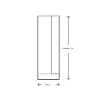 14" Kraft Nature Flex Vegware Window Baguette Bag