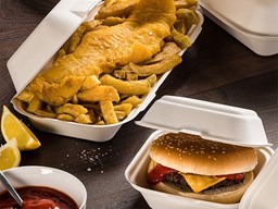 5" Square Bagasse Burger Box