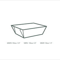 6x6" Corrugated Kraft Food Tray