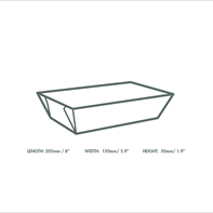 8x6" Corrugated Kraft Food Tray