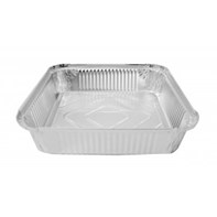 9" Square 2" Deep Foil Container Qty 200 | Packaging