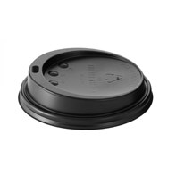 12-20oz Black Sip Lids | Hot Cups Black Sip Lids