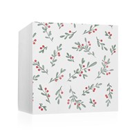 40cm 2ply White Holly Napkins Napkin 2ply 40x40cm White Holly