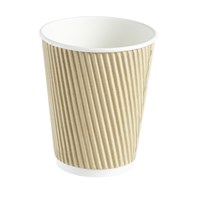 12oz Kraft Double Wall Ripple Cups | Select Catering Solutions Ltd 12oz Double Wall Kraft Barrier Ripple Hot Drinks Cup