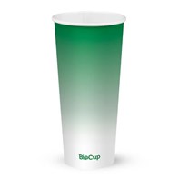 24oz (90mm) White & Green Single Wall Cups 24oz White & Green Single Wall BioCup