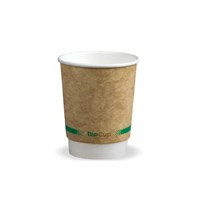 8oz Double Wall Compostable Paper Cup 8oz Double Wall Compostable Paper Cup - PLA Lined
