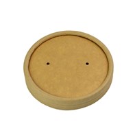 2oz Kraft PP Lined Paper Board Lids with hole | Select Catering Solutions Ltd 2oz Kraft PP Lined Paper Board Lids with hole