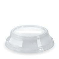 PLA Raised Flat Lid With No Hole To Fit 96mm Dia Cups | Select Catering Solutions Ltd PLA Raised Flat Lid With No Hole To Fit 300-700ml BioCup