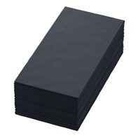 40cm Dunisoft 8 Fold Black Napkins